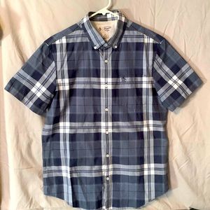Original Penguin by Munsingwear, MEDIUM, Blue/Gray Shortsleeved Shirt.